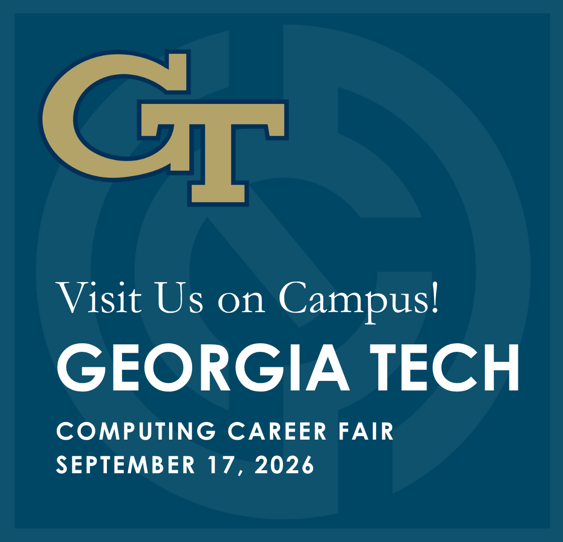 Visit Us on Campus graphic for the Georgia Tech Computing Career Fair on September 17, 2026, featuring the Georgia Tech GT logo