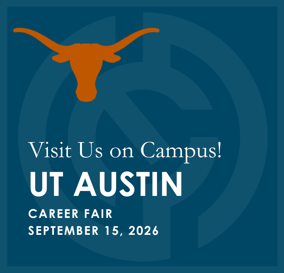 Visit Us on Campus graphic for the UT Austin Career Fair on September 15, 2026, featuring the Texas Longhorns logo